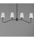 Durham 4-Light Linear Chandelier Black