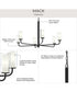 Mack 6-Light Chandelier with Layered Glass Shades Matte Black