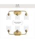 Ilia 3-Light Bath Vanity with Clear Glass Shade Brushed Gold