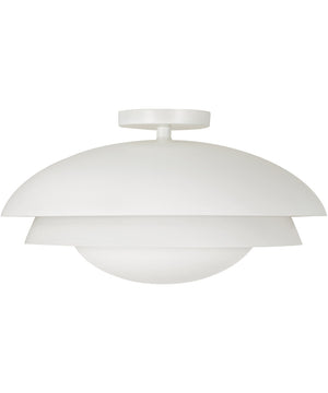 Jensen 1-Light Semi-Flush Matte White