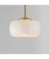 Glazed Single Pendant White/Natural Aged Brass