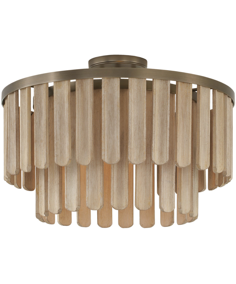 Jada 1-Light Semi-Flush Dark Brass