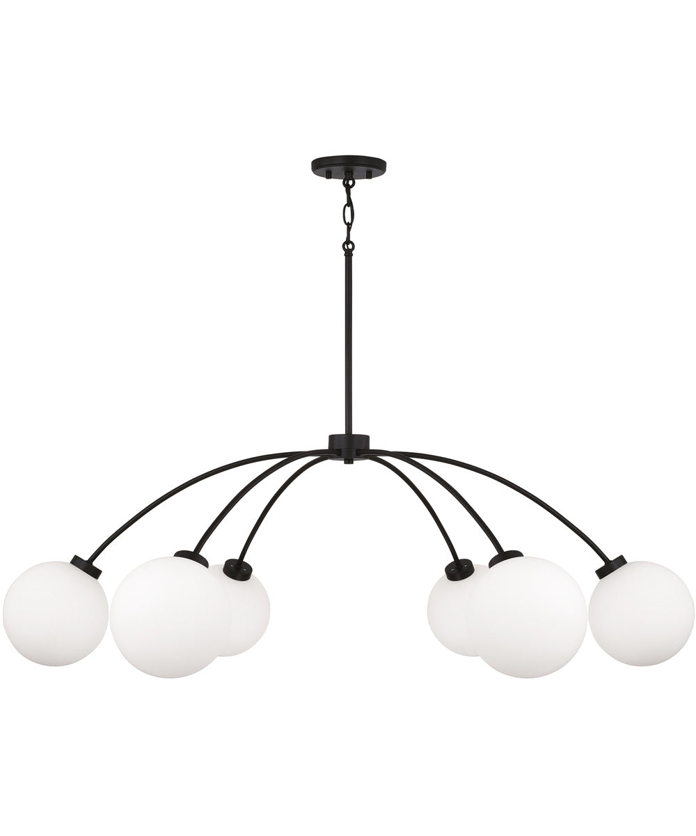 Amos 6-Light Chandelier Black Iron