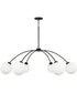 Amos 6-Light Chandelier Black Iron