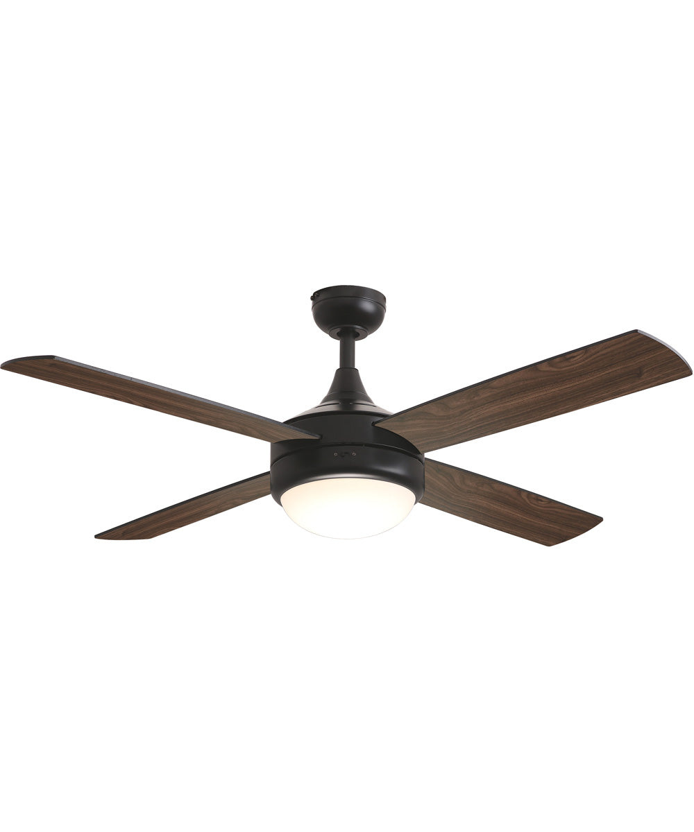 Quattro 52 inch 4-Blade Fan w LED Black