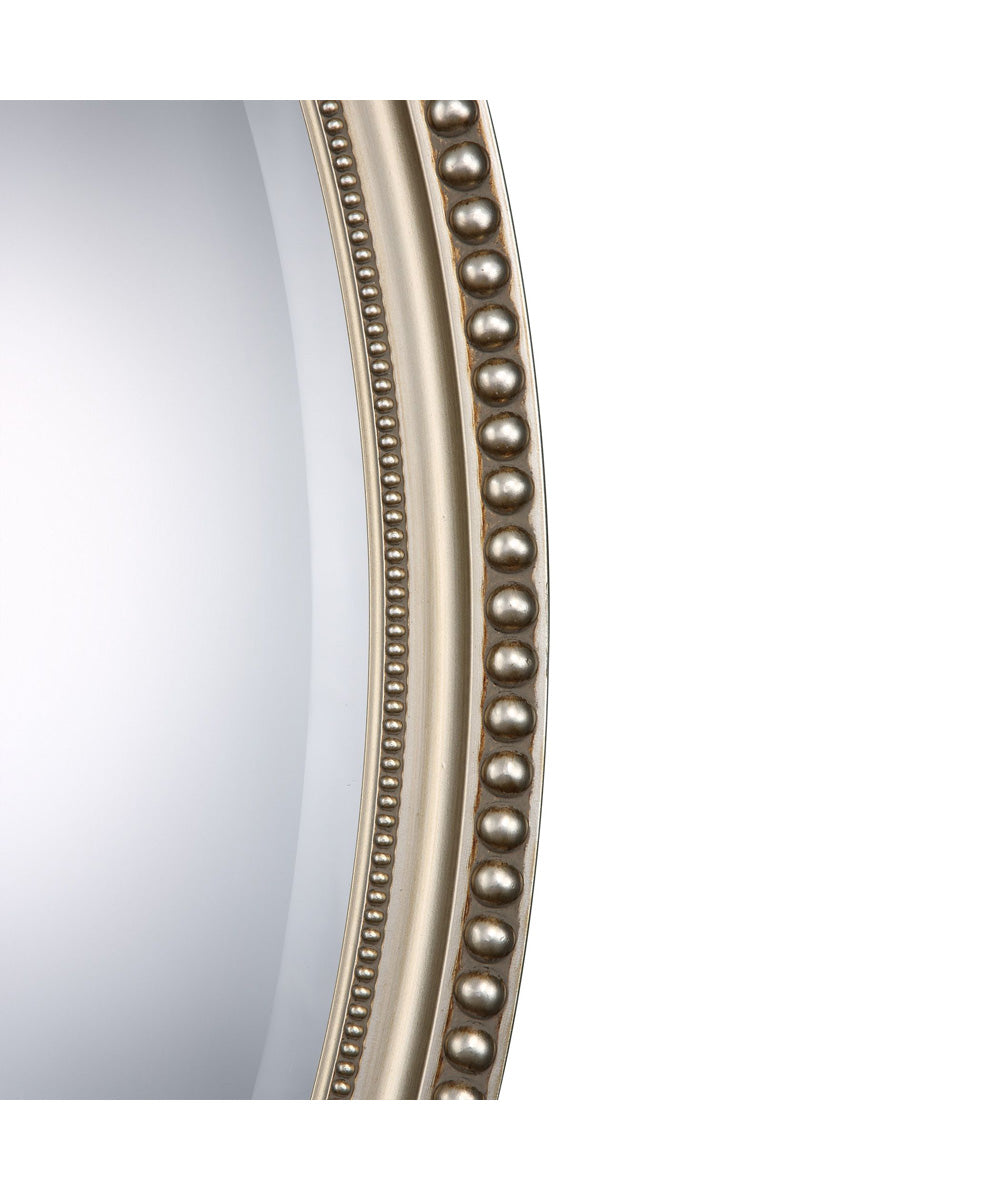 22x32" Wall Mirror Metallic Silver with Subtle Brown Antiquing