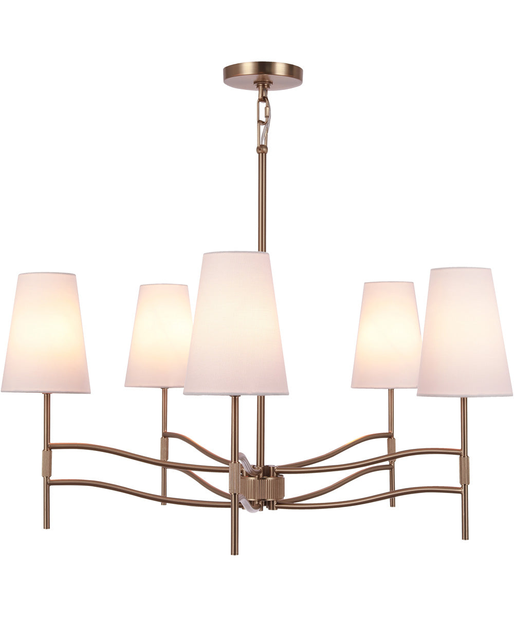 Astor 5-Light Lighting Satin Brass