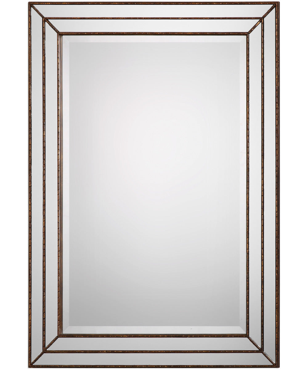 24x34" Wall Mirror Metallic Bronze with Groove Texture