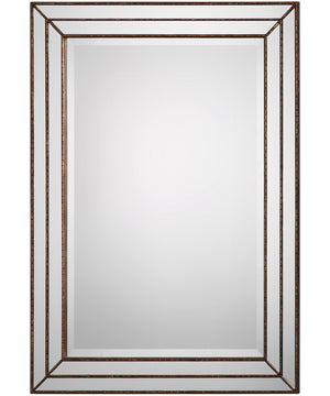 24x34" Wall Mirror Metallic Bronze with Groove Texture