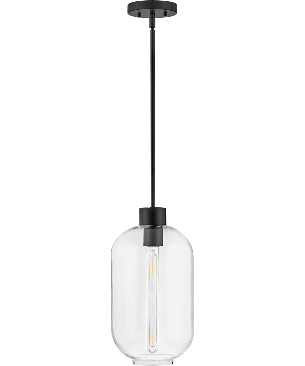 Greer 1-Light Small Pendant in Black
