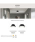 Avra Medium 2-Light Flush Mount with Etched White Glass Shade Matte Black