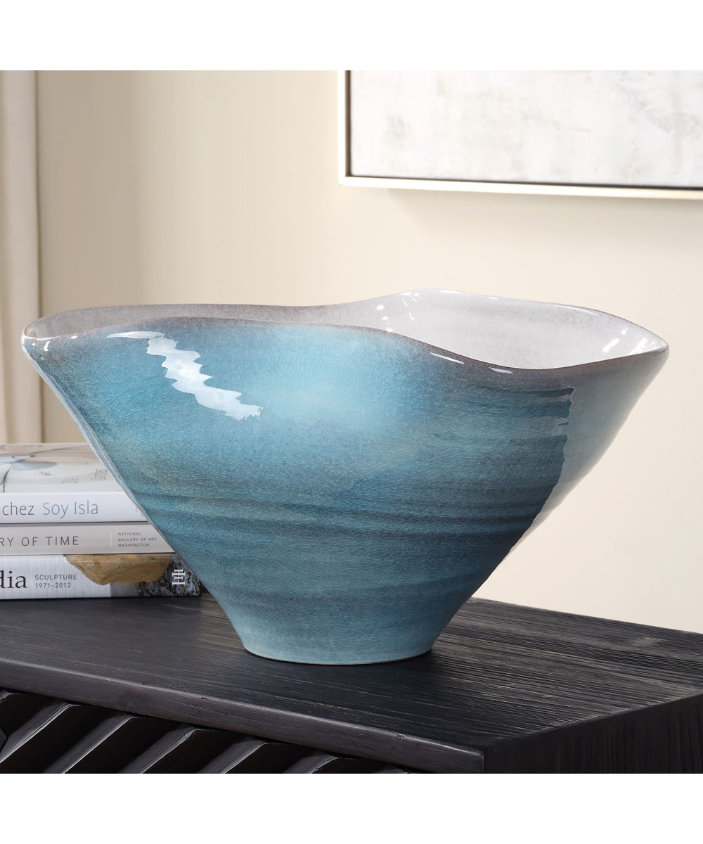Blue Crest Ceramic Bowl