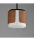 Draughtsman 10 inch Semi Flush Mount - Pendant Walnut / Black