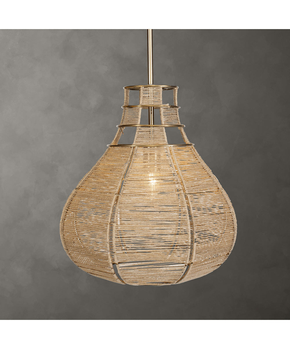 Hestia 1 Light Natural Rope Pendant