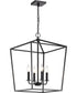 Emma 4-Light Pendant Dark Bronze