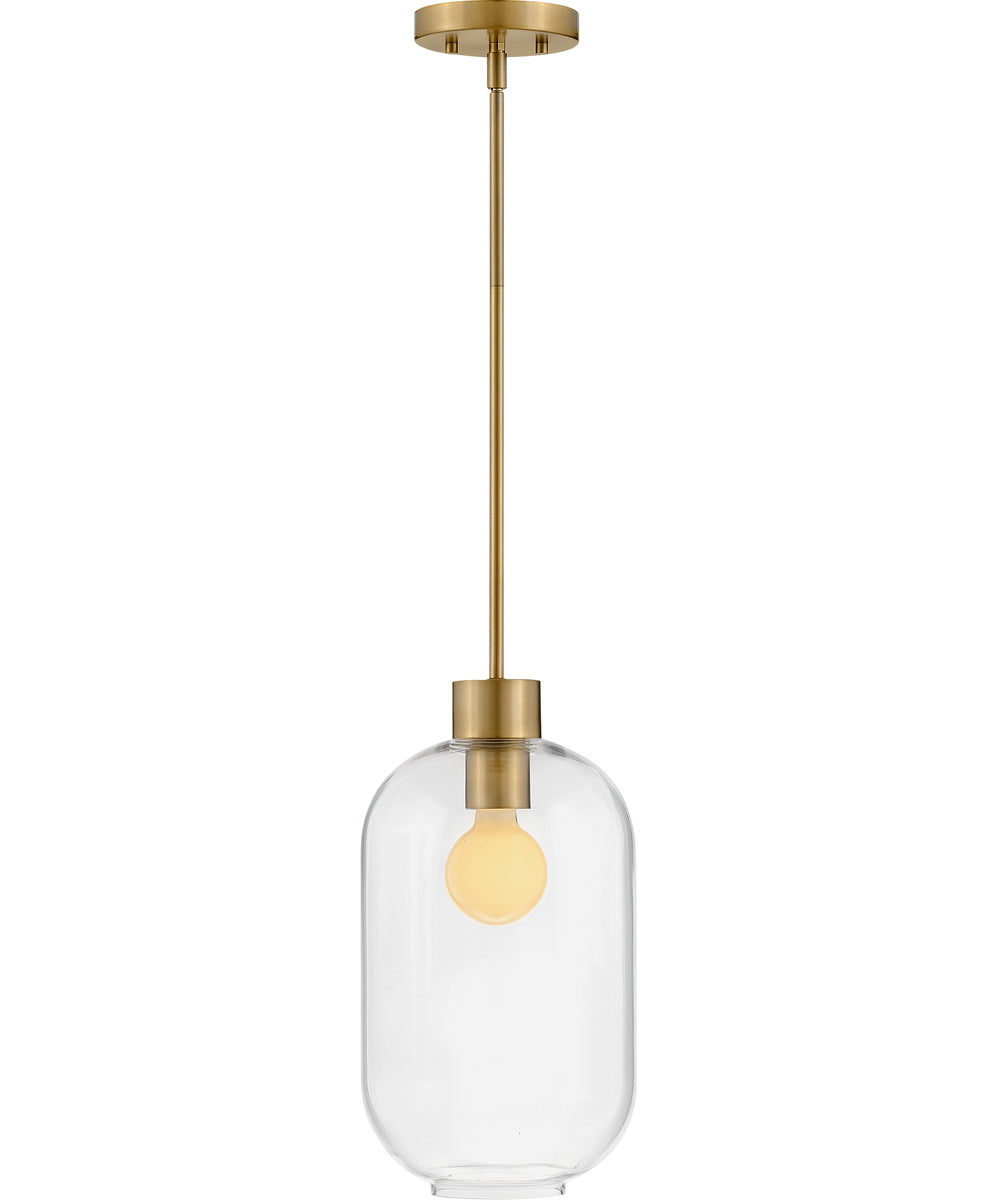Greer 1-Light Small Pendant in Lacquered Brass