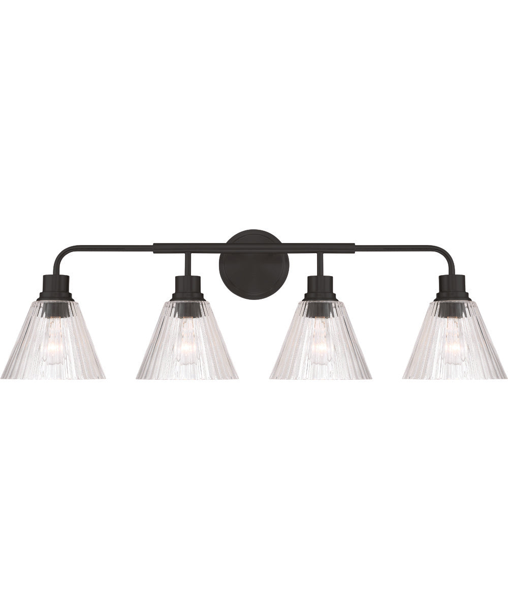 Pleated 4-Light Lighting Flat Black