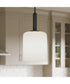Reines 1-Light Pendant with Opal Glass Shade Matte Black