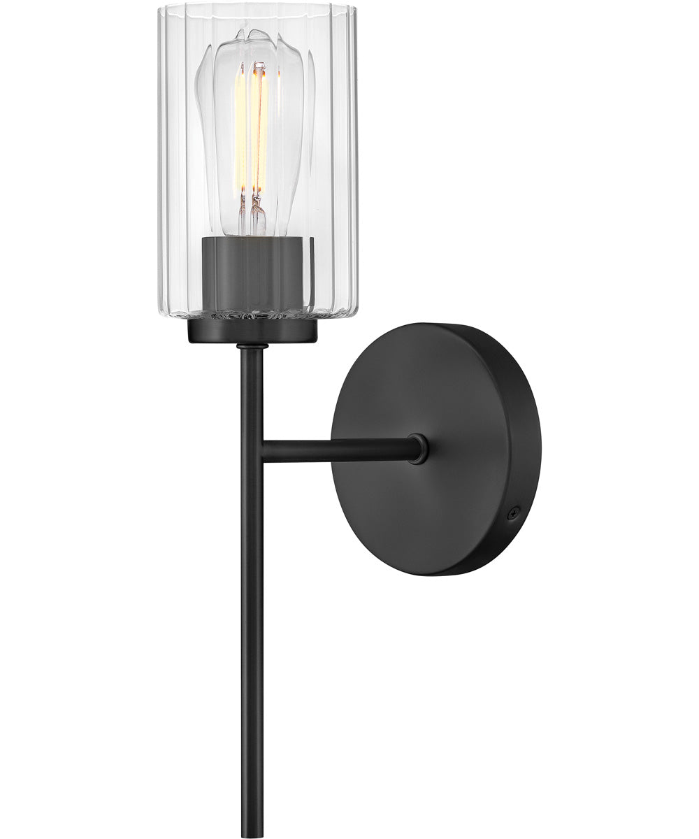 Leta 1-Light Medium Single Light Sconce in Black