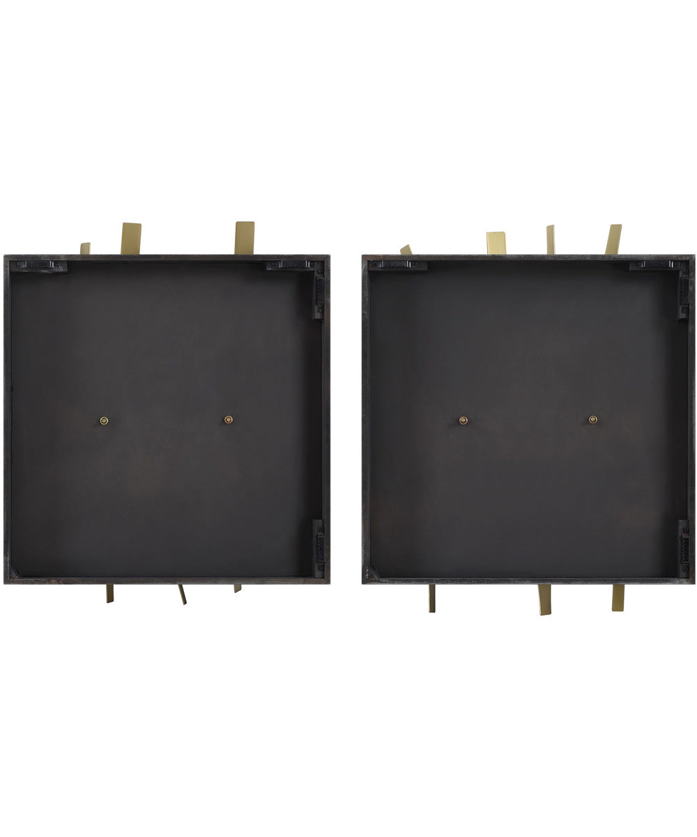 Crosshatch Metal Wall Decor Set of 2