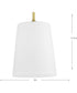 Clarion 1-Light Etched White Pendant P500429 Satin Brass