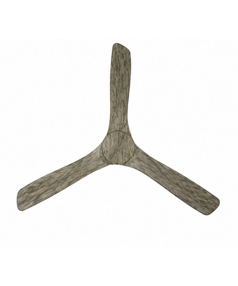 60" Edge Coastal 3-Blade Indoor/Outdoor Ceiling Fan Aged Pewter with Light Grey Weathered Oak Blades with Remote