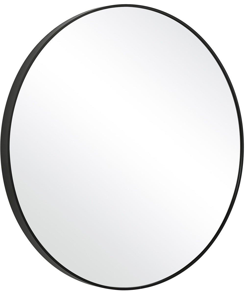 34x34" Wall Mirror in Satin Black