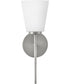 Bri 1-Light Medium Single Light Vanity in Brushed Nickel