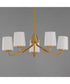 Durham 5-Light Chandelier Natural Aged Brass