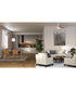 Trevina V 52" 3-Blade Indoor Ceiling Fan with Light Kit White Opal Shade Satin White
