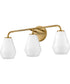 Gio 3-Light Medium Three Light Vanity in Lacquered Brass