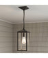 Cantley Outdoor Pendant with Clear Glass Panels Antique Bronze