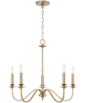 Weston 5-Light Chandelier Matte Brass