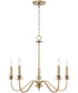 Weston 5-Light Chandelier Matte Brass