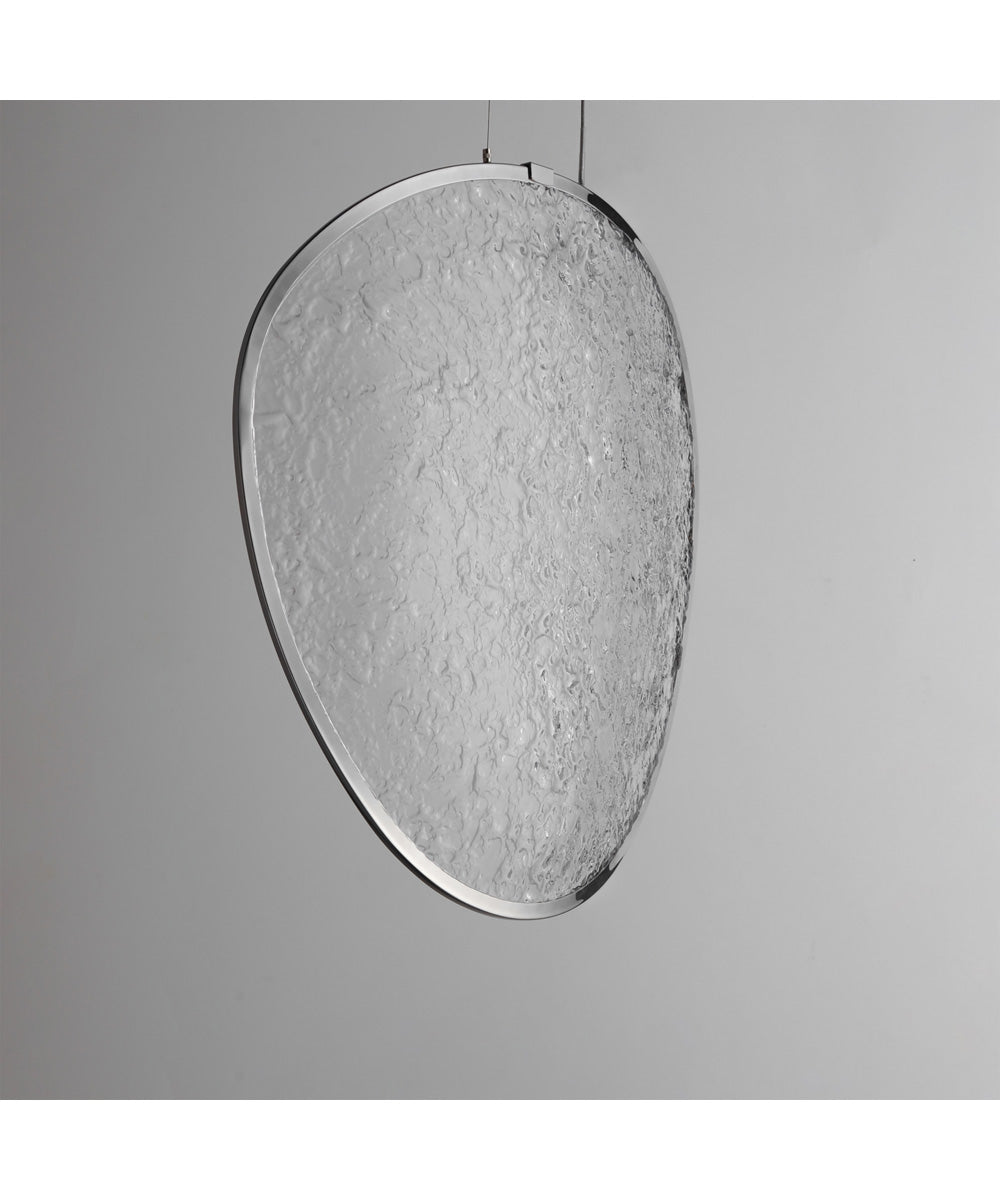 Moonscapes Single LED Pendant Polished Chrome