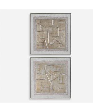 Unpredictable Hand Painted Canvases Set of 2