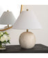 Table Lamp Ceramic with Watermarbling and Soft Gold Accents