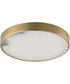Slab 9 inch LED Alabaster Flush Mount Natural Aged Brass