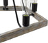 Catalina 24"W 5-Light Country Rustic Pentagon Tray Chandelier, Faux Wood Finish with Matte Black Accents