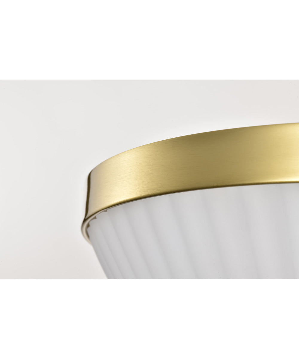 Royale 3-Light Close-to-Ceiling Burnished Brass