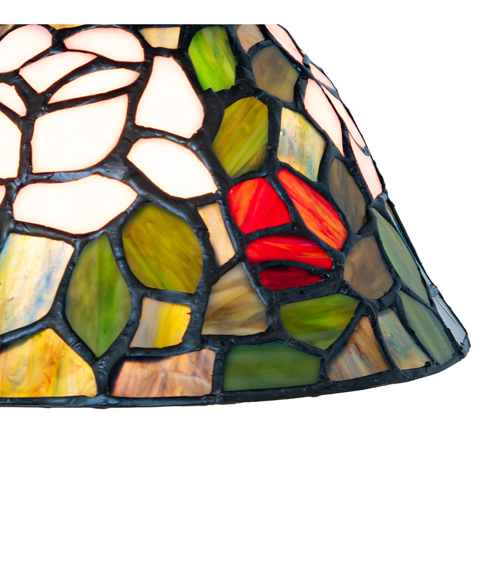 8" Wide Tiffany Rosebush Flushmount