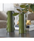 Meander Green Vases, Set of 2