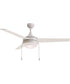 Trio Pull 52 inch 3-Blade Fan w Pull Chain Matte White
