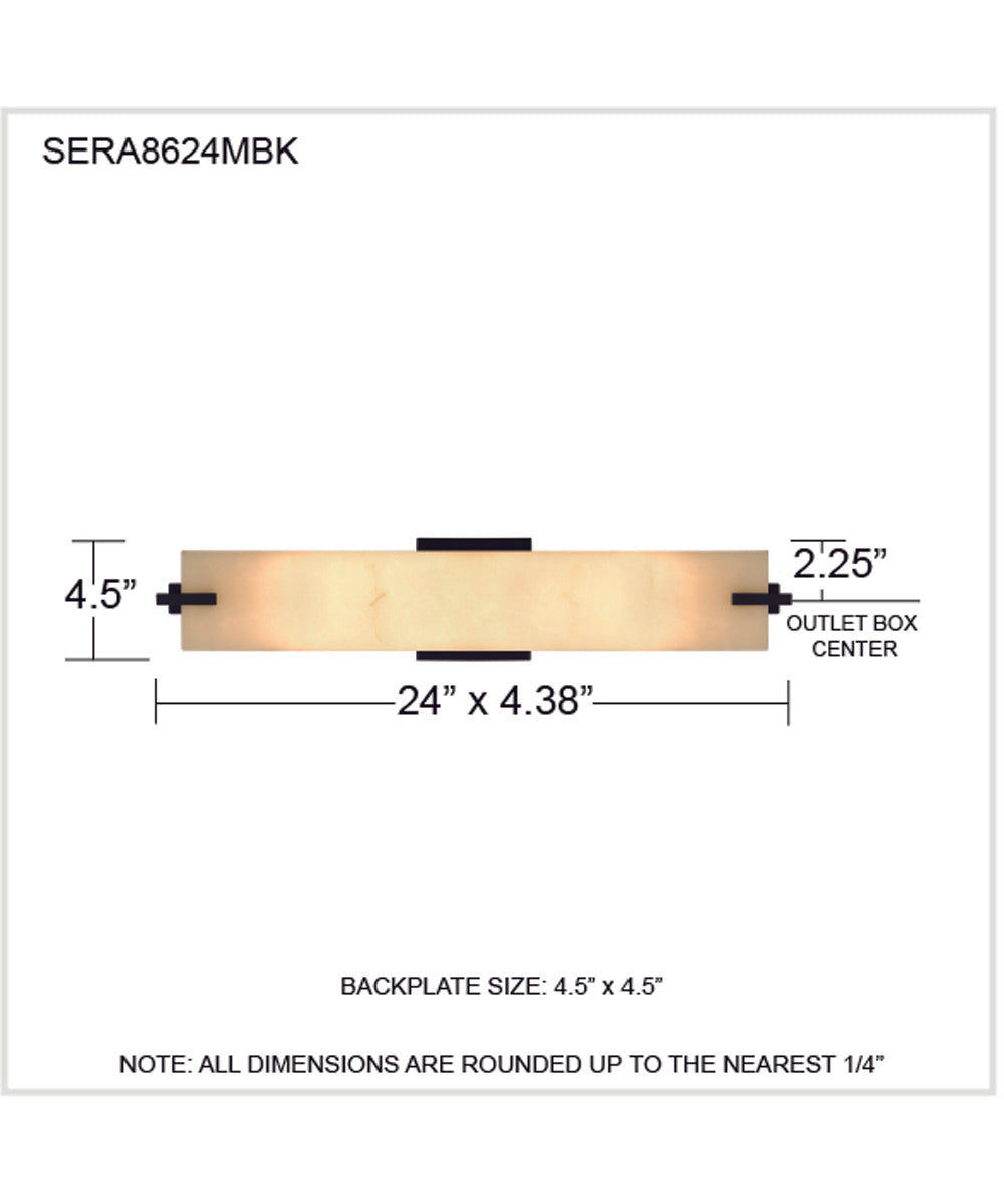 Seraphine 2-light Bath Light Matte Black