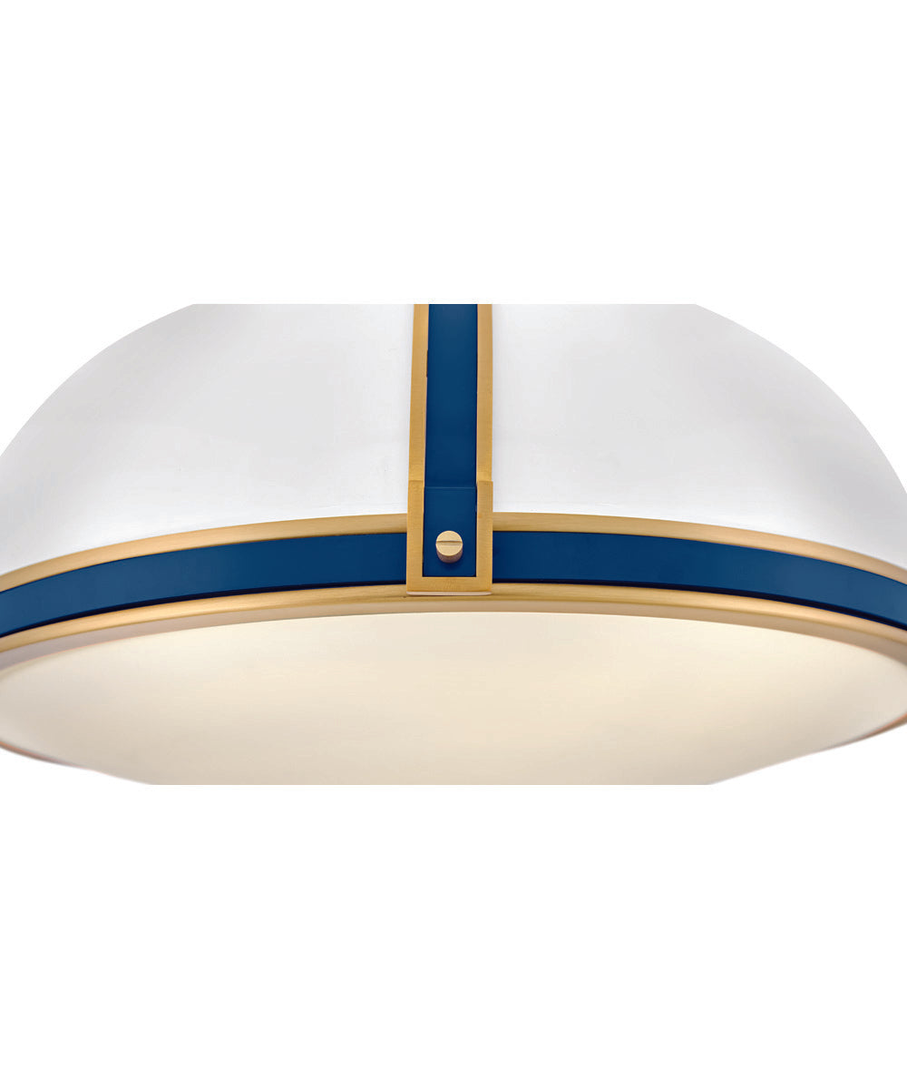 Barton 3-Light Medium Flush Mount in Gloss White