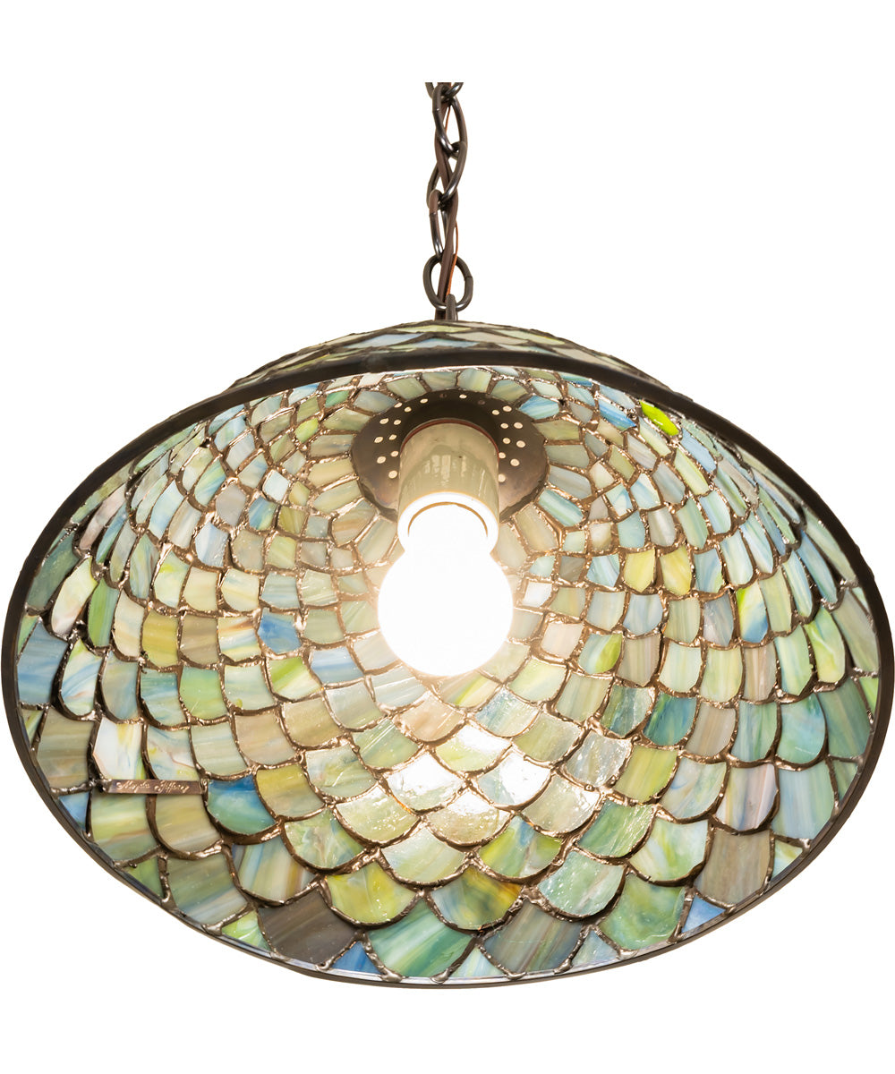 12" Wide Tiffany Fishscale Pendant