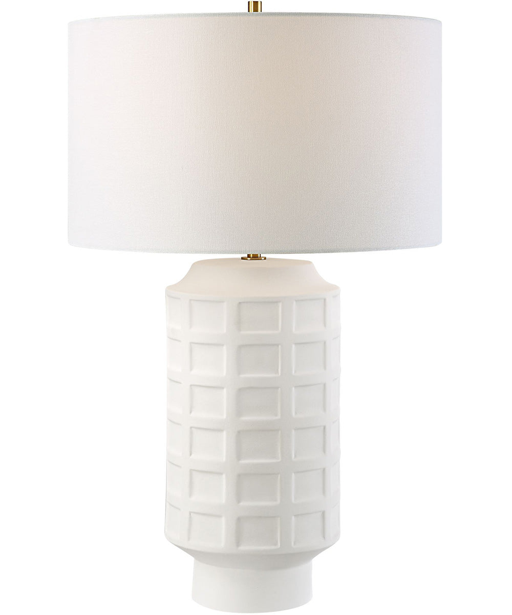 Window Pane White Table Lamp