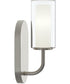 Mack 1-Light Wall Sconce with Layered Glass Shade Brushed Nickel
