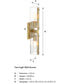 Latitude 2 Light Wall Sconce  Brushed Gold