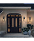 Hedry Large Outdoor Wall Lantern with Clear Glass Panels Matte Black